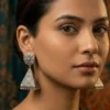 Pushpa Oxidised Jhumka Earrings