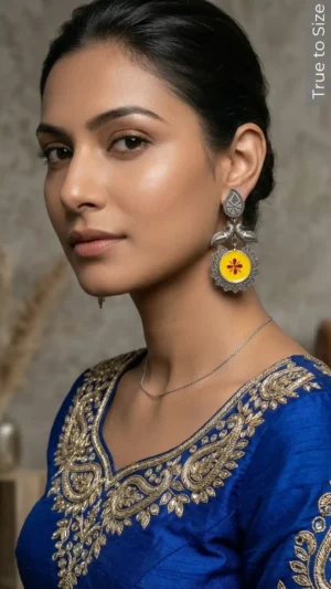 Twin Flame Handpainted Drop Earrings