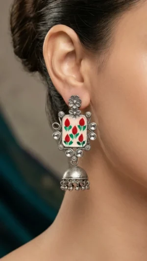 Nayara Handpainted Jhumka Earrings