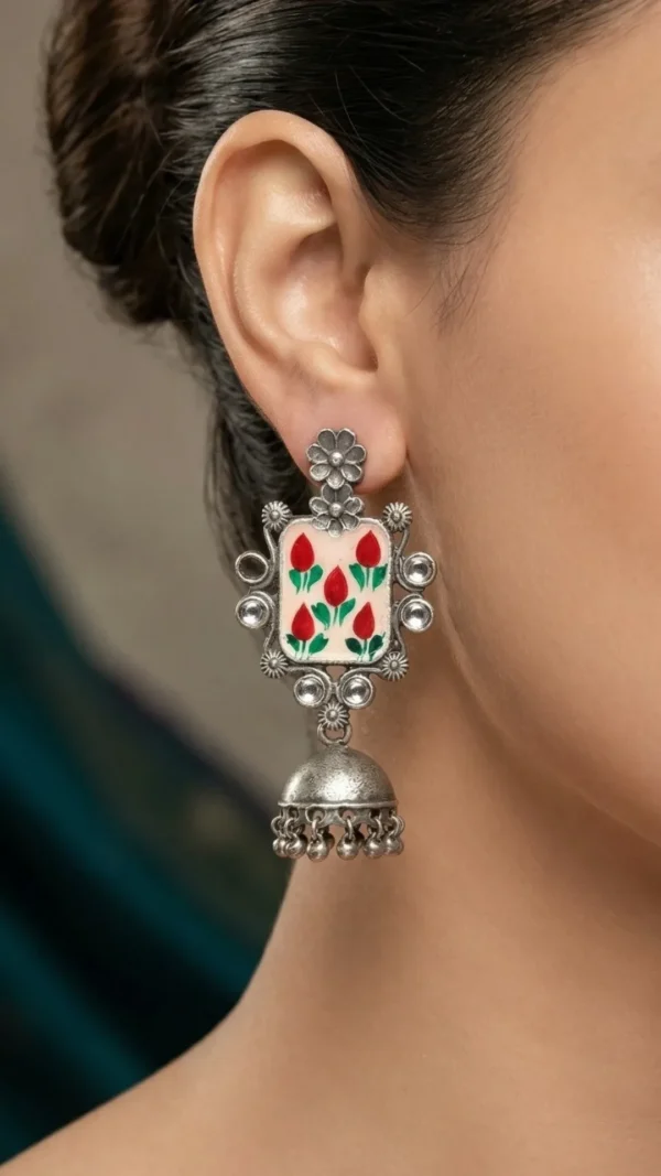 Nayara Handpainted Jhumka Earrings