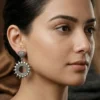 Hearty Sunburst Oxidised Drop Earring