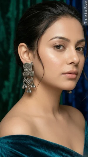 Mayuri Oxidised Drop Earrings