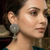 Devi Durga Oxidised Mandala Drop Earring