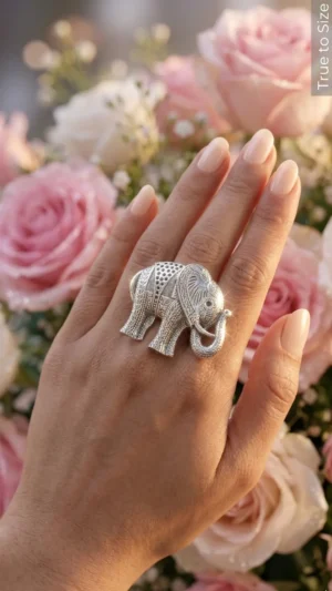 Earthen Nomad Bold Oxidized Statement Ring