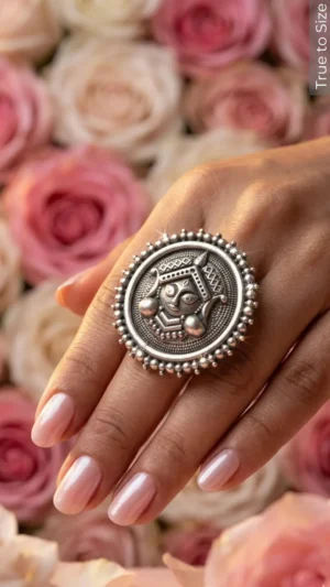 Divine Shakti Bold Mandala Statement Ring
