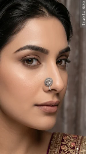 Ganesha Easy Clip-on Oxidized Nose Pin