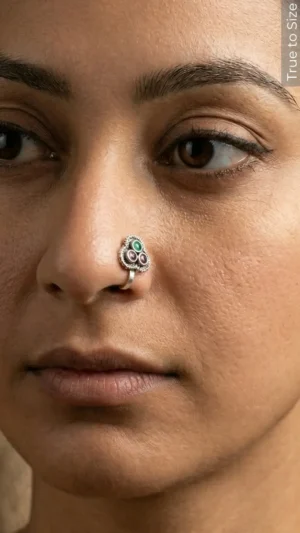 Kiara Easy Clip-on Oxidized Nose Pin