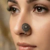 Zen Mandala Easy Clip-on Oxidized Nose Pin