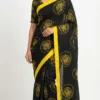 Midnight Bloom Pure Cotton Saree