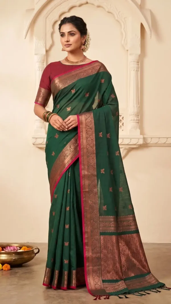 Trisha Pure Cotton Benarasi Saree