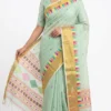 Pastel Green Pure Cotton Jamdani Saree