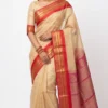Sarita Beige Cotton Silk Saree