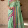 Shritama Green Pure Cotton Saree