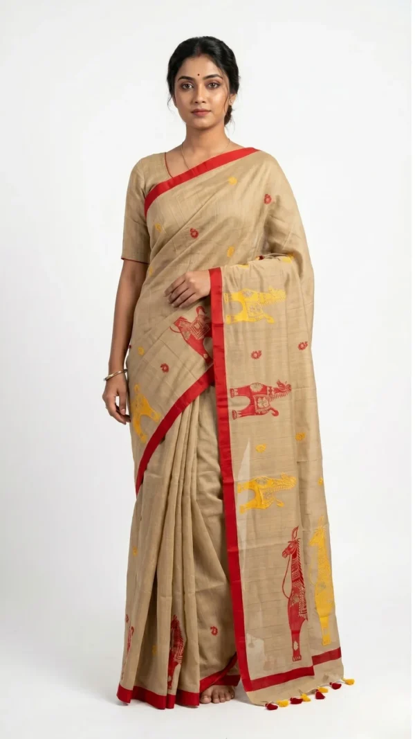 Kashish Embroidered Pure Cotton Saree