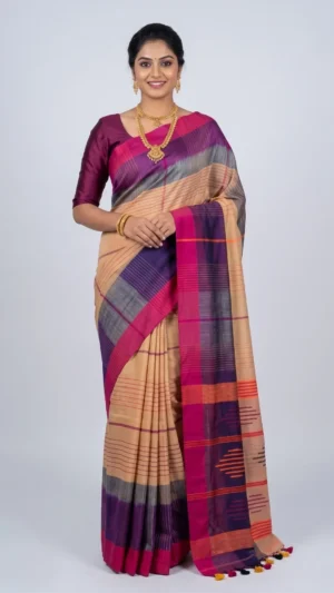 Shikha Multicolored Pure Cotton Saree