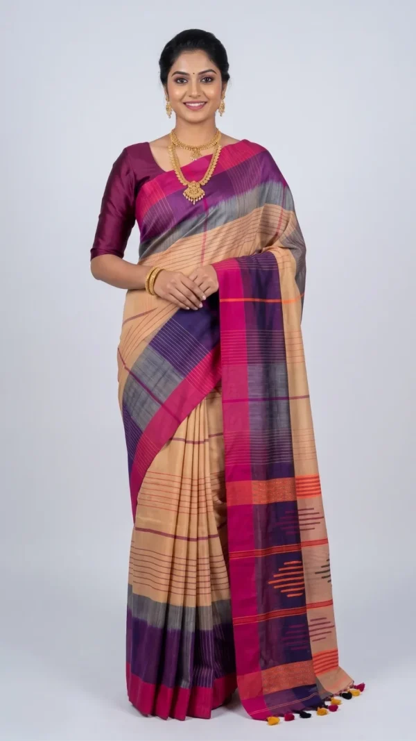 Shikha Multicolored Pure Cotton Saree