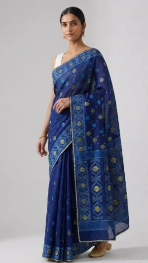 Sreyanshi Blue Designer Jamdani Saree | 2026 Exclusive