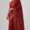 Ruchika Red Designer Jamdani Saree | 2026 Exclusive