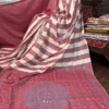 Kanika Pink Gujrati Embroidered Tussar Saree