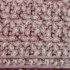 Vivid Maroon Kantha Embroidered Bangalore Silk Saree