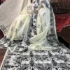 Scenic Beige Pure Tussar Silk Kantha Embroidered Saree