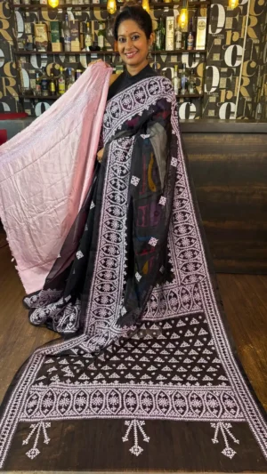 Nishtha Gujrati Embroidered Organza Saree