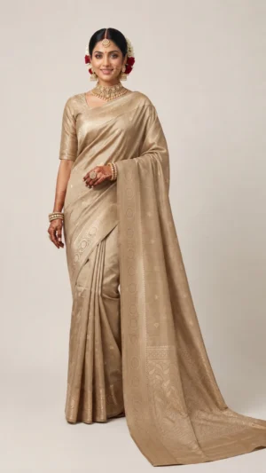 Sanfiya Yellow Pure Benarasi Silk Saree