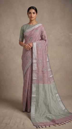 Auburn Allure Cotton Silk Saree