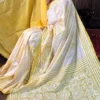 Purvita Pure Tussar Silk Batik Kantha Fusion Saree