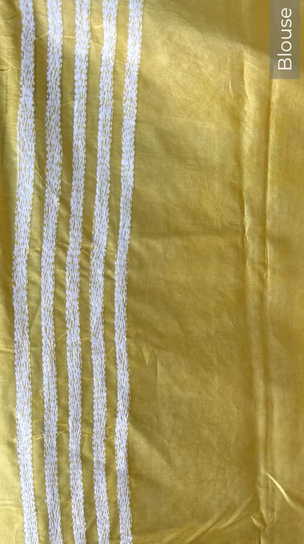 Purvita Pure Tussar Silk Batik Kantha Fusion Saree