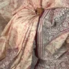 Mahvika Pure Tussar Silk Batik Kantha Fusion Saree
