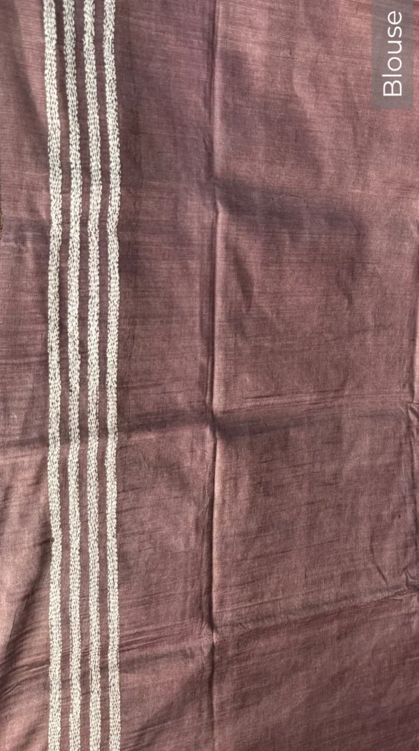 Reshma Pure Tussar Silk Batik Kantha Fusion Saree