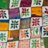Natural Beige Patchwoork Kantha Embroidered Tussar Saree