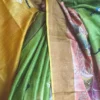 Pink Bloom Fusion Kantha & Gujrati Embroidered Tussar Saree