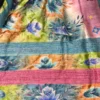 Pink Blossom Fusion Kantha & Gujrati Embroidered Tussar Saree