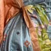 Enlightened Fusion Kantha & Gujrati Embroidered Tussar Saree