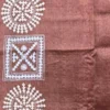 Abstract Brown Pure Tussar Silk Gujrati Embroidered Saree
