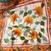 Orange Blossom Pure Tussar Silk Fusion Kantha Embroidered Saree