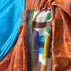 Rustic Fusion Pure Tussar Silk Abstract Kantha Embroidered Saree