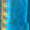 Rustic Fusion Pure Tussar Silk Abstract Kantha Embroidered Saree