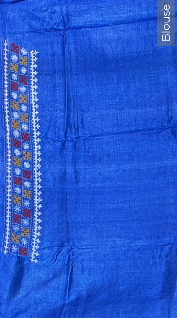 Areema Fusion Pure Tussar Silk Gujrati Embroidered Saree