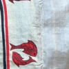 Red Appliques Pure Tussar Silk Kantha Embroidered Saree