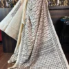Kaashvi Beige Pure Tussar Silk Gujrati Embroidered Saree