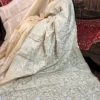 Enakshi Beige Pure Tussar Silk Kantha Embroidered Saree