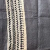 Blooming Grey Pure Tussar Silk Kantha Embroidered Saree