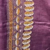 Midnight Grace Pure Tussar Silk Kantha Embroidered Saree