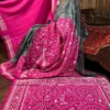 Alishaa Pink Kantha Embroidered Bangalore Silk Saree