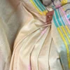 Pastel Elegance Pure Tussar Silk Kantha Embroidered Saree
