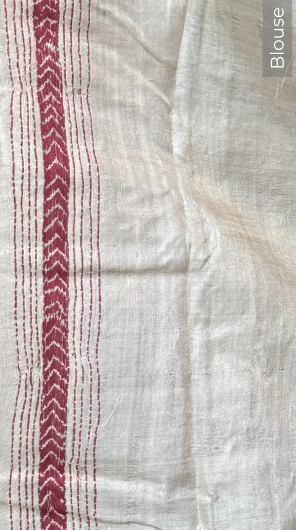 Arohi Pure Tussar Silk Kantha Embroidered Saree