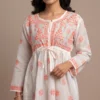 Aasna White Short Chikankari Kurta